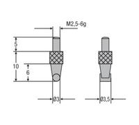 Helios-Preisser Helios-Preisser Insert de foire M2,5mm cylindre longueur 3,5 mm 2,0 mm Quantité:1