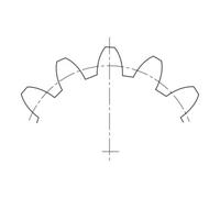 Helios-Preisser Helios-Preisser Pied à coulisse denté R. carbure 1/50 Module 1-26 Quantité:1