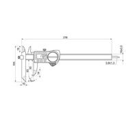 Helios-Preisser Helios-Preisser Pied à coulisse numérique IP67, 200 mm, rail coulissant Quantité:1