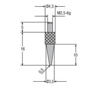Helios-Preisser Helios-Preisser Pointe de foire M2,5 mm Rayon 0,5 mm Quantité:1