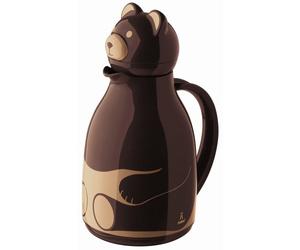 Helios ThermoBear Bouteille Isotherme en Plastique avec Couvercle à Visser Marron 1 l