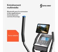 Helios Vélo elliptique d'appartement Appli Bluetooth 32 niveaux de résistance magnétique