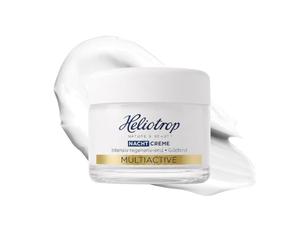 Heliotrop Soin de nuit pour peaux matures et exigeantes, soin du visage avec extrait de ginkgo, huile de noix de macadamia et beurre de karité, crème de nuit Multiactive 1 x 50 ml