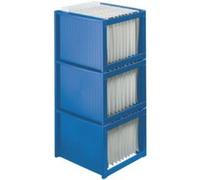 Helit – Bac pour dossiers suspendus – 40 dossiers – Bleu