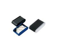 helit - Boï¿½te pour cartes de visite "Linear", noir / blanc