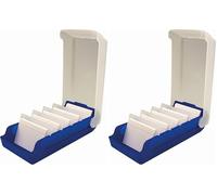 Helit Boîte à cartes de visite et à fiches A8 Beebox (Bleu) (Import Allemagne) (Lot de 2)