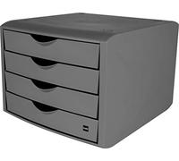 Helit - Boîte de rangement pour tiroir « The green chameleon » en plastique recyclé certifié par un ange bleu gris clair