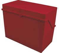 Helit Boîte de fichier pour cartes A6 horizontale Rouge