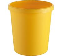 helit Corbeille à papier 18 litres PE ronde jaune