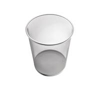 helit Corbeille à papier 23 l H350xD.295 mm avec décor perforé acier argent