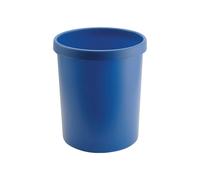 helit Corbeille à papier 30 l H405xD.350 mm avec bord à poignée plastique bleu