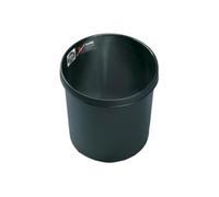 helit - Corbeille à papier en plastique, difficilement Inflammable, 12l, noir