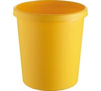 Corbeille à Papier en plastique classique coloré 30 litres - Jaune