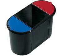 Helit corbeille à papier Trio-System, ovale, en PE, noir