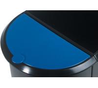 helit Couvercle pour corbeille à papier Duo System H61039 bleu