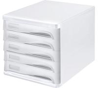 helit économie tiroir armoire h6129482 5 compartiments, peut être écrit sur, gris