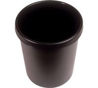helit Grande corbeille à papier 30 litres PE noir