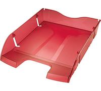 Helit Greenlogic H2363520 Corbeille à courrier Rouge Rubis Transparent