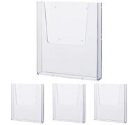 Helit H2350202 - Porte-brochures mural the help wall DIN A4, transparent (Lot de 4)