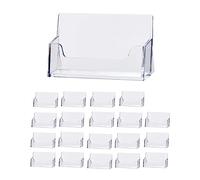 helit H2350902-20 - Support pour cartes de visite „the helpdesk“, 20 pièces, support pour cartes de visite format 85 x 55 mm, transparent