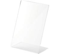 Helit Présentoir de bureau format A4 acrylique oblique – support pour carte