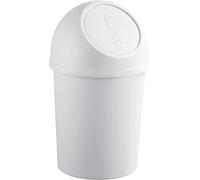 Helit Petite poubelle professionnelle Push the Flip à couvercle – 6 L – Gris clair