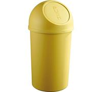 helit h2401218 Poubelle avec Push Trappe, 25 L, jaune