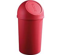 helit h2401225 Poubelle avec Push Trappe, 25 L Rouge