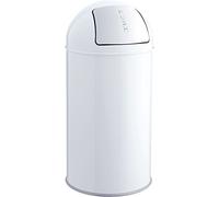 helit h2401705 Poubelle en métal Blanc 30 l