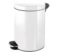 helit H2404005 - Poubelle à pédale à ions d'argent, "the knight", 3 litres, blanc