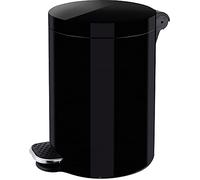 helit H2404095 - Poubelle à pédale à ions d'argent, "the knight", 3 litres, noir