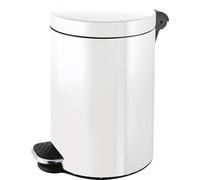 helit H2404105 - Poubelle à pédale à ions d'argent, "the knight", 5 litres, blanc