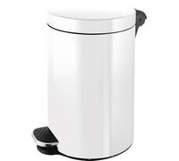 helit H2404205 - Poubelle à pédale à ions d'argent, "the knight", 20 litres, blanc