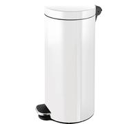 helit H2404305 - Poubelle à pédale à ions d'argent, "the knight", 30 litres, blanc
