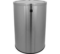 Helit H2404500 - Poubelle oscillante « The Swing » en acier inoxydable avec couvercle oscillant 50 l