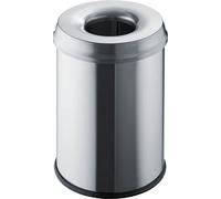 helit h2515400 de sécurité en acier inoxydable Poubelle 15 L, argent