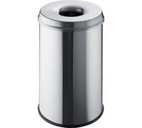 helit h2515600 de sécurité en acier inoxydable Poubelle 30 L, argent