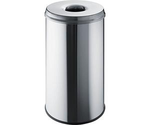 helit H2515800 - Corbeille de sécurité „the guardian“ 50 L | Poubelle de sécurité avec couvercle anti-feu pour la prévention des incendies