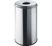 helit h2515800 de sécurité en acier inoxydable Poubelle, 50 L, argent