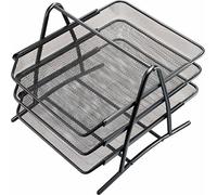 Helit Unité de rangement h2518295 en mesh extractible, 3 compartiments, noir
