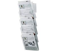 Helit H6103102 H6103102 Porte-brochures transparent DIN A4 Nombre de compartiments 5 1 pc(s) (l x H x P) 241 x 578 x 150 mm