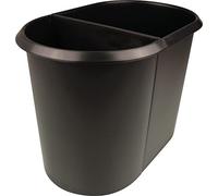 helit H6103795 - Corbeille à papier „the double“ 29 L, noir