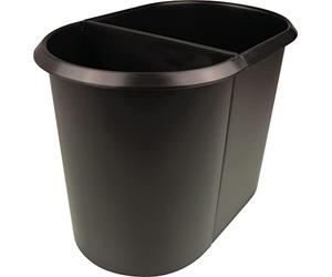 helit H6103795 - Corbeille à papier „the double“ 29 L, noir