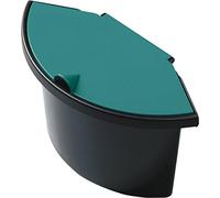 helit H6106094 linéaire pour corbeille à papier, noir/couvercle vert 2 l