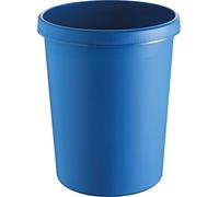 Helit Corbeille à papier en plastique ronde 45 litres Bleu G