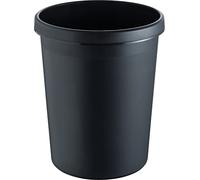 Helit Corbeille à papier the german H6106295 – 45 l, Ø 390 × H 480 mm, polyéthylène noir, 1 pièce