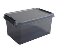 helit H6164908 - Boîte de rangement the comfort-line 6 L, gris transparent, boîte de rangement avec couvercle
