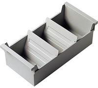 Helit Boîte de fiches The Admin H6201882 A6 paysage, 2 supports pivotants, bac gris clair, CD Jewel
