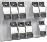 Helit h6259802 wanddisplay deluxe 12, poches, 1/3, format a4 très transparent
