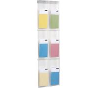 Helit Kit présentoir mural PLACATIV h6810802 – 6 poches 1/3 A4, haut, transparent